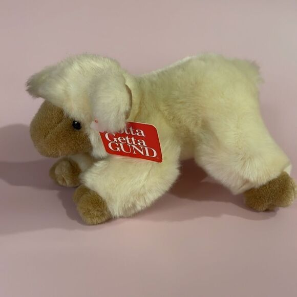 Vintage Gund Lambsalot Cream Sheep Plush with tags Easter NWT Excellent Conditi… - Picture 2 of 12